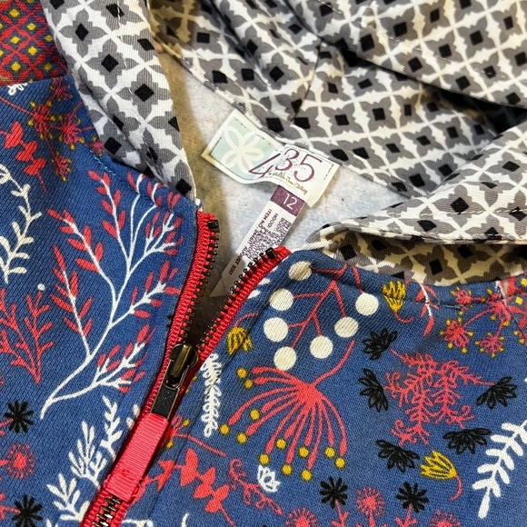 EUC [Matilda Jane] Zip Up <Make Believe> Pink Blue Sweatshirt Jacket | Girls 12 - Picture 5 of 13